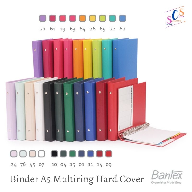 

BANTEX MULTIRING BINDER NOTE B5/ BINDER HARDCOVER BANTEX COLOR and FEMME