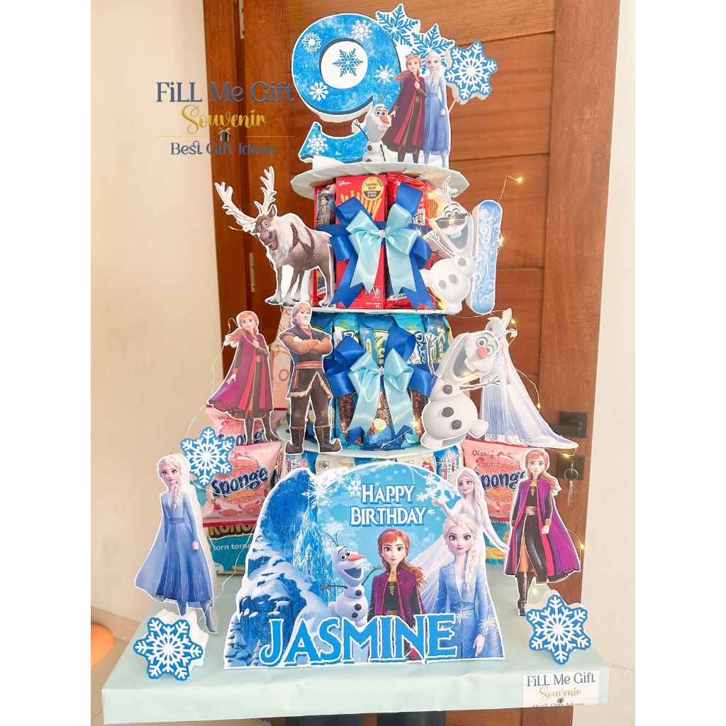 

BJ - Frozen - Snack Tart Tower Cake Birthday / Kue Cemilan Snack Ulang Tahun