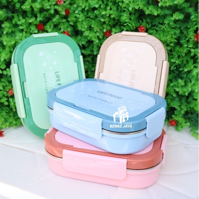 LUNCH BOX BENTO DUBBLIN PREMIUM KOTAK MAKAN BEKAL 3 SEKAT STAINLESS STEEL