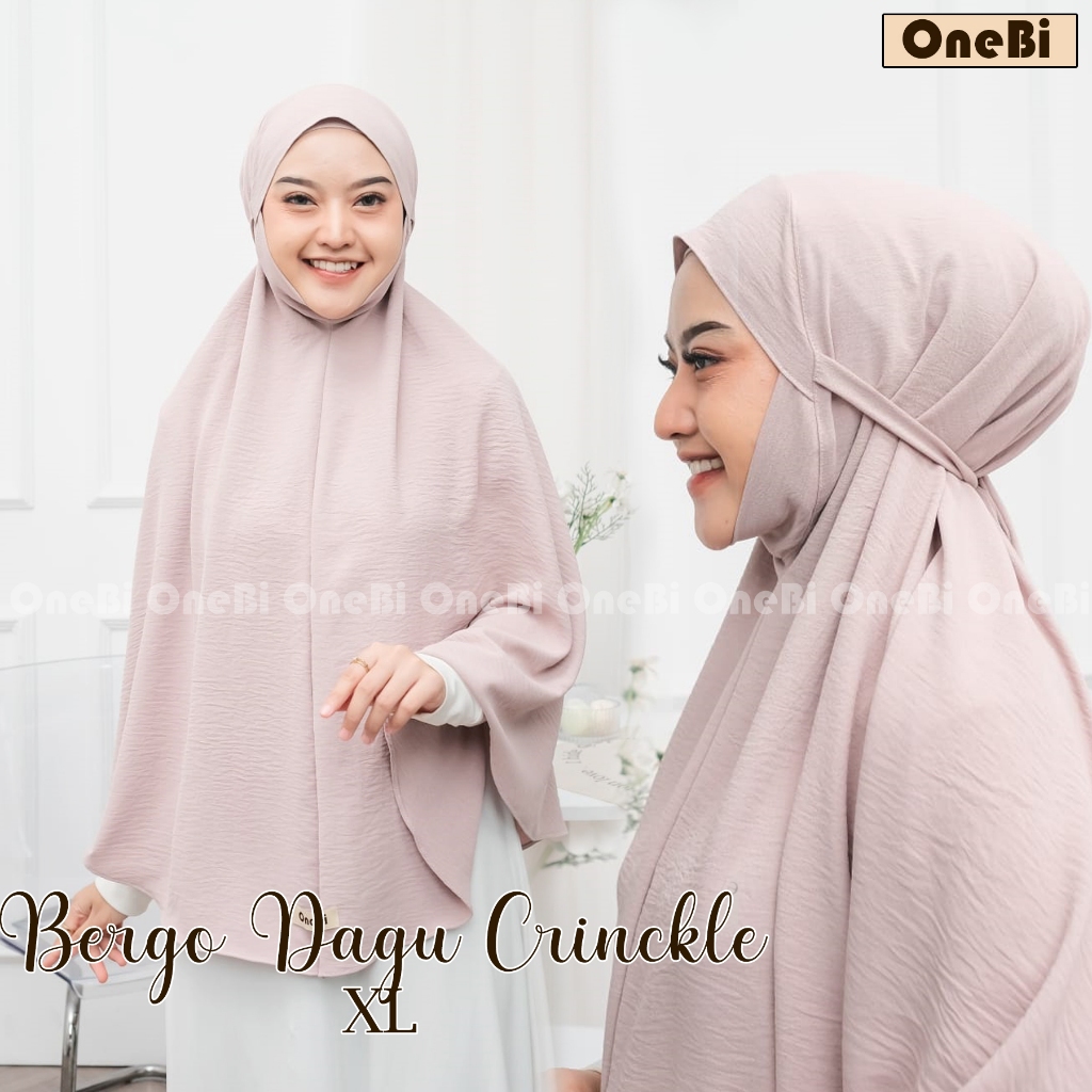 HIJAB DAGU SYAR'I CRINCKLE | BERGO DAGU JUMBO CRINCKLE