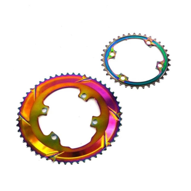 Chainring Oval Absolute Black Premium Rainbow R9100 R8000