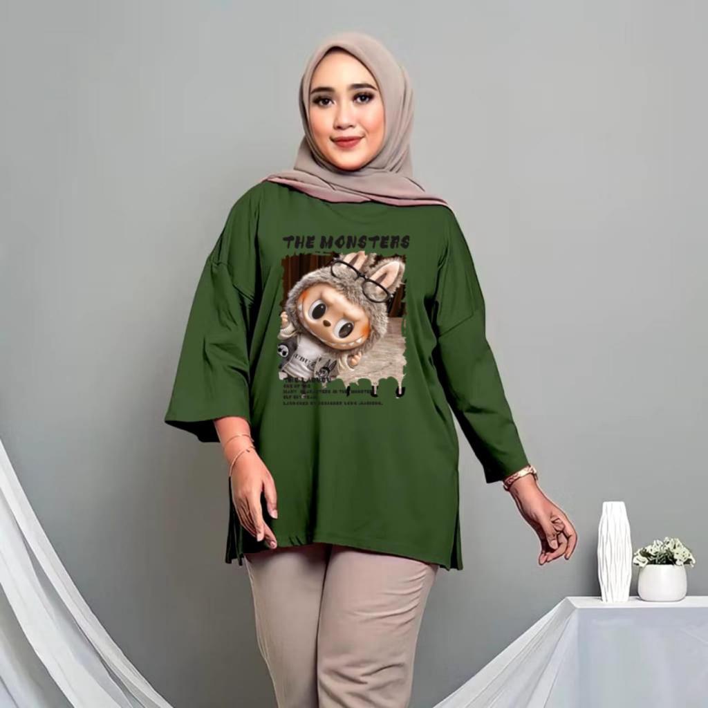 kaos wanita oversize/kaos layla jumbo wanita ld120cm-ld140cm