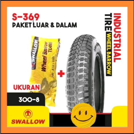 NEW Paket Hemat Ban Luar dan Dalam Gerobak Angkong Sorong Dorong Lori Arko Artco 300 - 8 (13 x