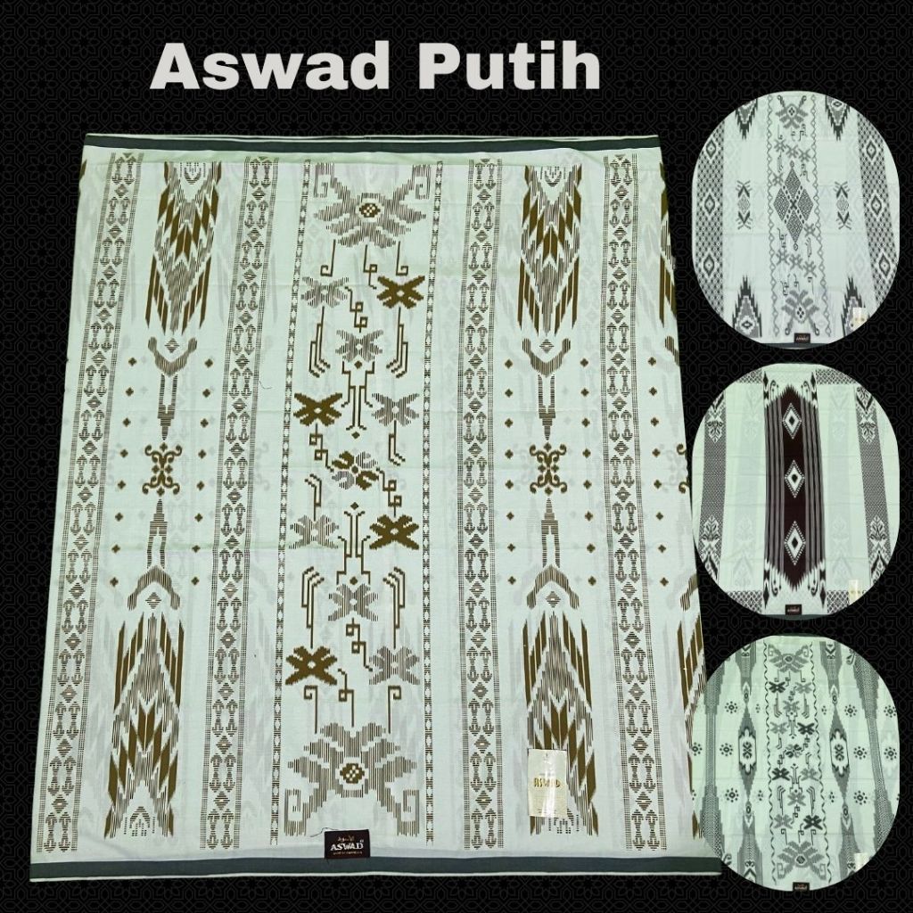 Sarung Aswad Putih Kembang