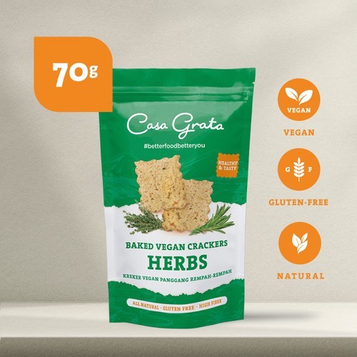 

Casa Grata Crackers Gluten Free Herbs 70gr