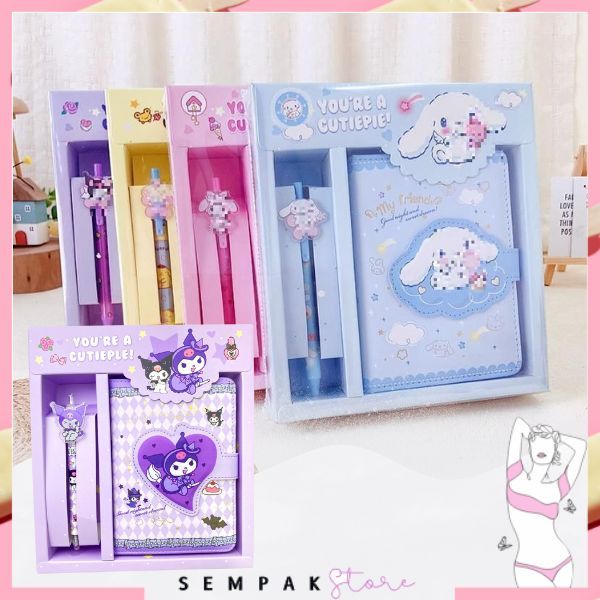 

SS Paket Alat Tulis 2 IN 1 Set Stationery 2IN1 Karakter Kartun Alat Tulis Anak Sekolah Pulpen Notebook Magnet