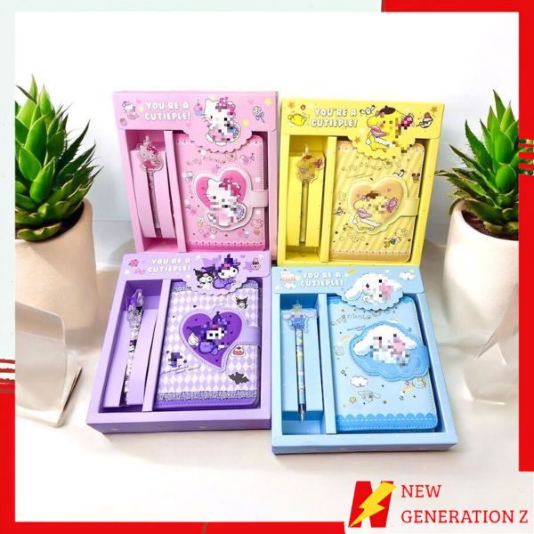 

NGZ Paket Alat Tulis 2 IN 1 Set Stationery 2IN1 Karakter Kartun Alat Tulis Anak Sekolah Pulpen Notebook Magnet