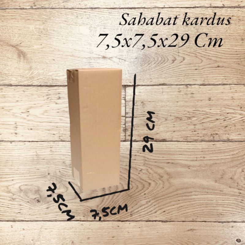 

kardus box Ukuran 7,5x7,5x29 cm single wall polos