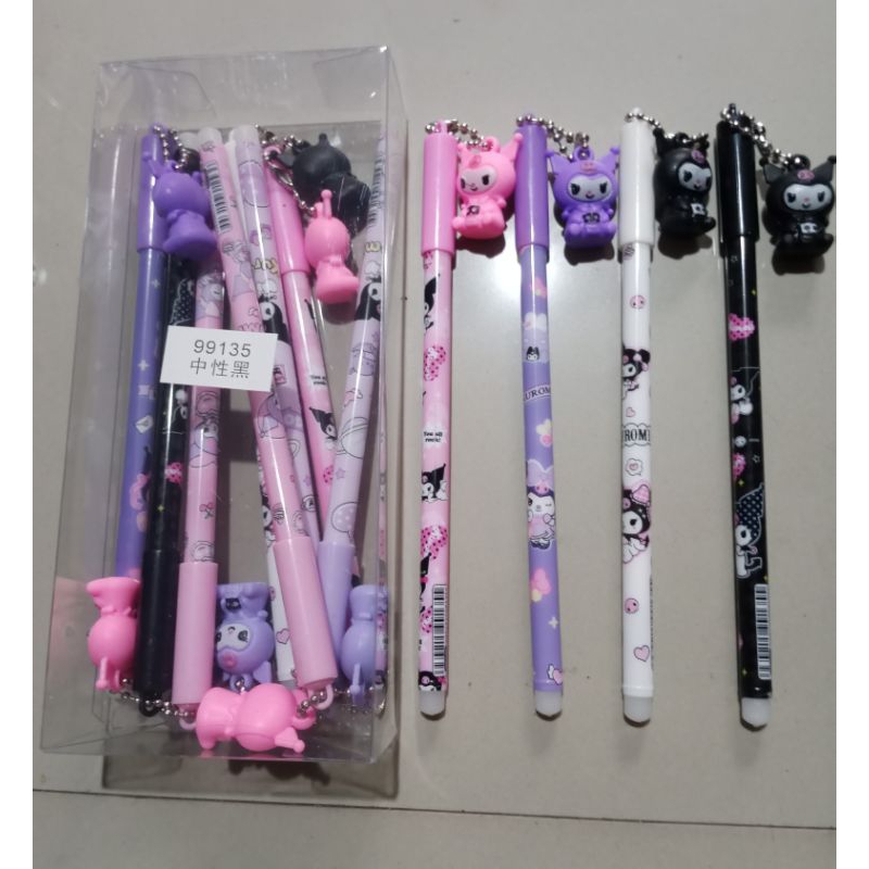 

Pen gel gantungan boneka kuromi isi 12