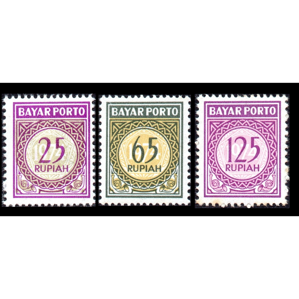 Prangko Indonesia 1974 PORTO P-9 Complete Set