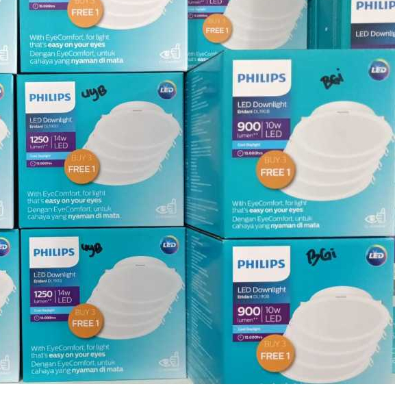 1 Kotak Isi 4 Lebih Murah Philips LED Downlight Eridani Multipack 3,5W 7W 10W 14W Original