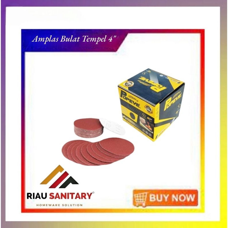 Amplas Bulat Perekat / Velcro | Amplas Lingkaran Tempel Mesin | Untuk Kayu, Besi, Cat, Stainless