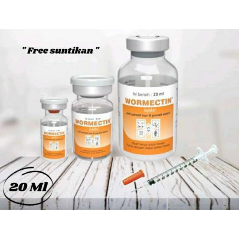 Wormectin Injek Plus Suntikan Obat Hewan Gudik Kudiz CAPLAX Kutu Tungau SCABIES Cacing