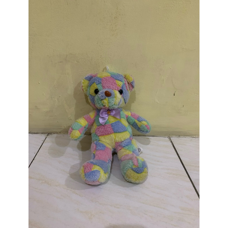 Boneka Beruang Rainbow Preloved