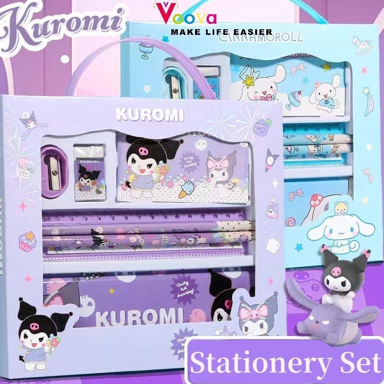 

Update Hemat VOOVA Set Alat Tulis Anak Kotak Pensil Anak Set 7 in 1 Stationery Untuk Hadiah Anak Sekolah Sanrio Alat Tulis Set Kotak Pensil Karakter Kuromi Set ATK Lucu dan Murah