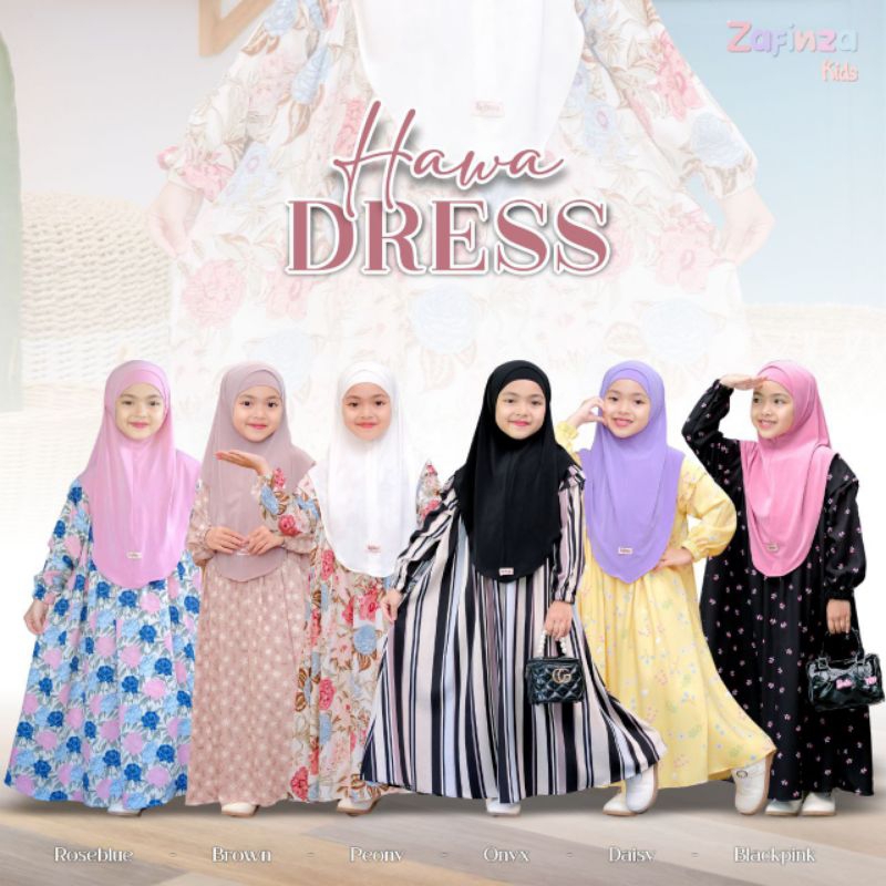 HAWA DRESS BY ZAFINZA KIDS( MAT. RAYON PREMIUM)
