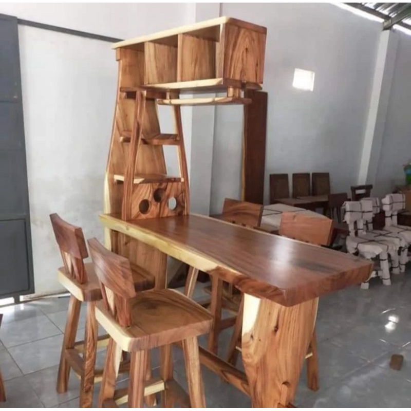 SET MEJA BAR TREMBESI, MEJA BAR MINIMALIS, KURSI BAR TREMBESI