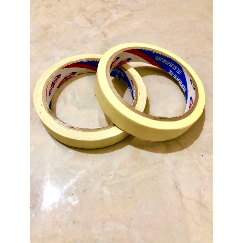 

isolasi kertas (10 mm) masking tape lakban kertas