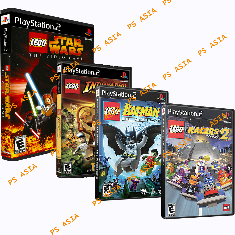 Kaset Ps2 Lego Batman - LEGO Star Wars - The Video Game - LEGO Indiana Jones - LEGO Racers 2