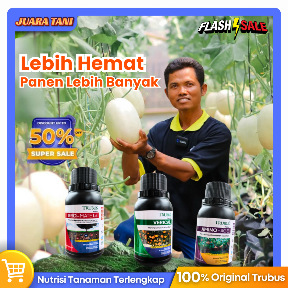 Pupuk organik cair Power V-gro Trubus 100ml Paket 3 botol