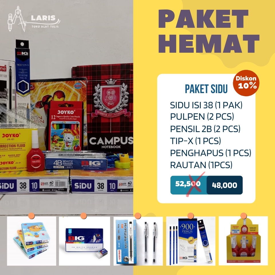 

Spesial Price Paket Buku tulis alat tulis sekolah kantor anak Buku Sidu