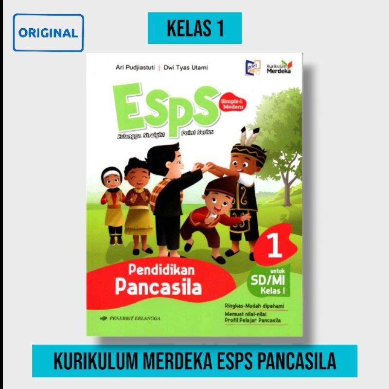 Buku ESPS Kurikulum Merdeka Kelas 1 Pancasila - Erlangga