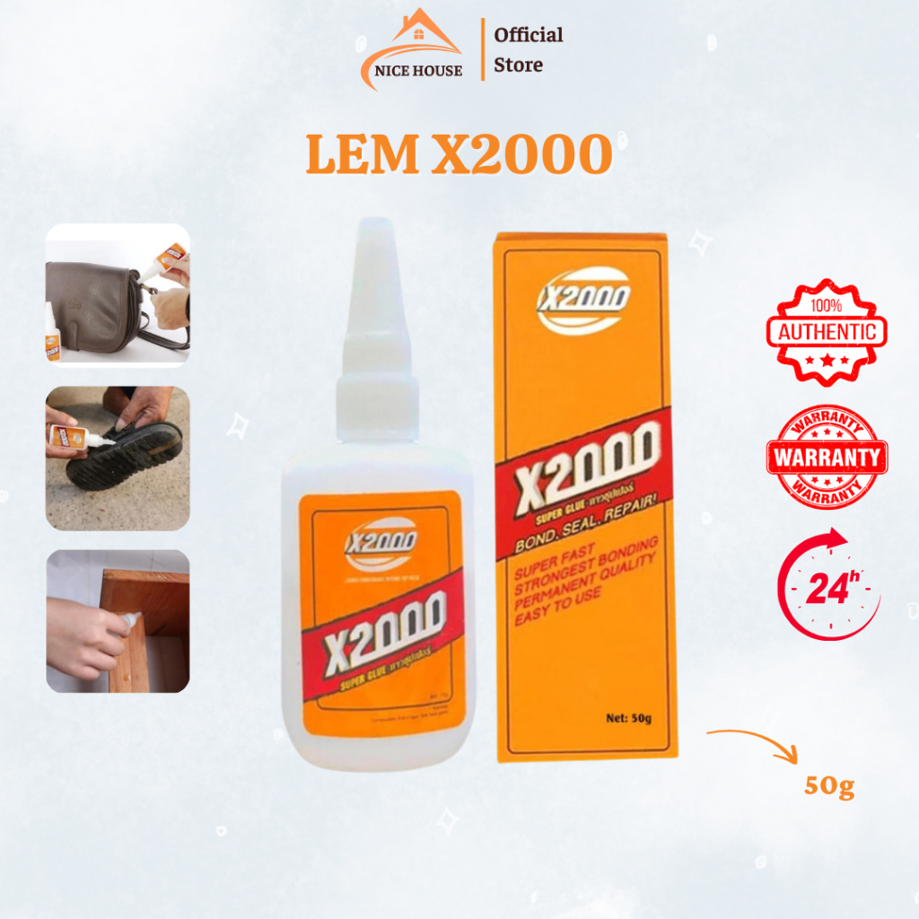 

Lem X2000 lem super perekat kuat untuk semua bahan dan tahan air