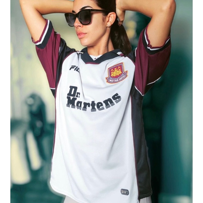 KF7 Jersey Retro Westham 99 Dr martens away casualjerseyblockcoreSkena