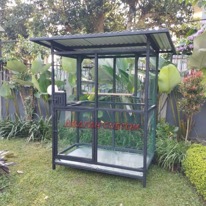 Sangkar Kandang Burung Ternak Koloni Aviary Murai Lovebird Kenari Perkutut Beo Hantu Outdoor Jumbo K