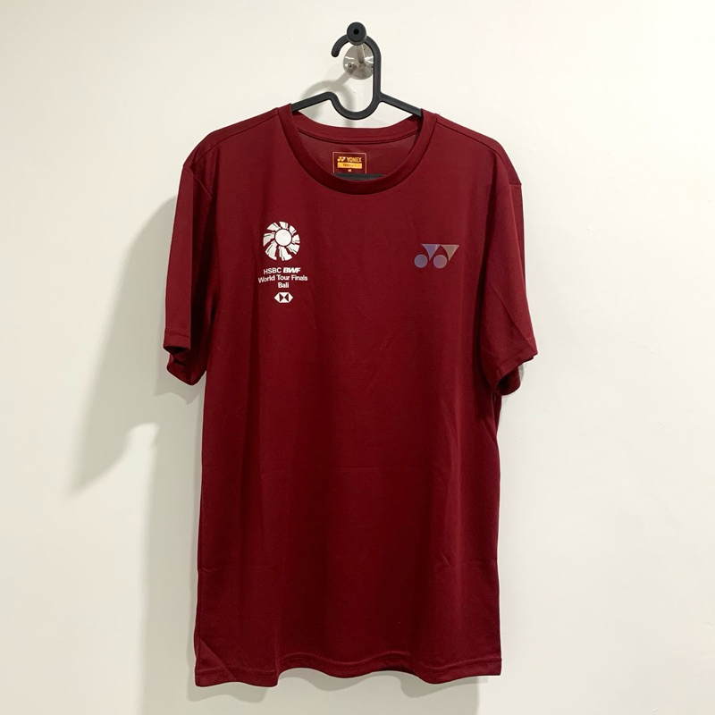 Kaos Badminton Jersey Yonex Red BALI World Tour Finals Original Authentic Preloved