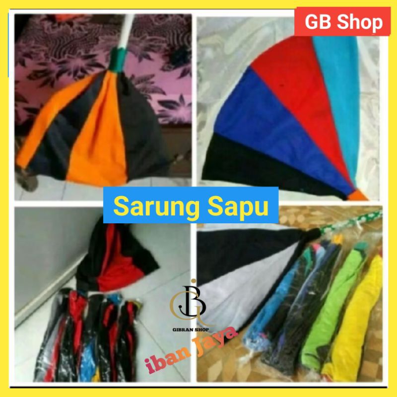 sarung Sapu lantai, pelindung sapu lantai, bungkue sapu lantai kain perca