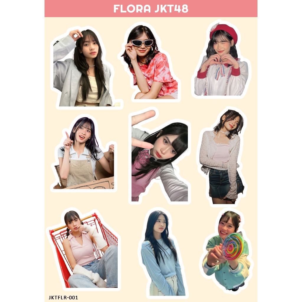 FLORA STIKER JKT 48 I STIKER JKT 48 I JKT 48 NEW ERA I STIKER FLORA JKT48 I STIKER HOLOGRAM JKT48