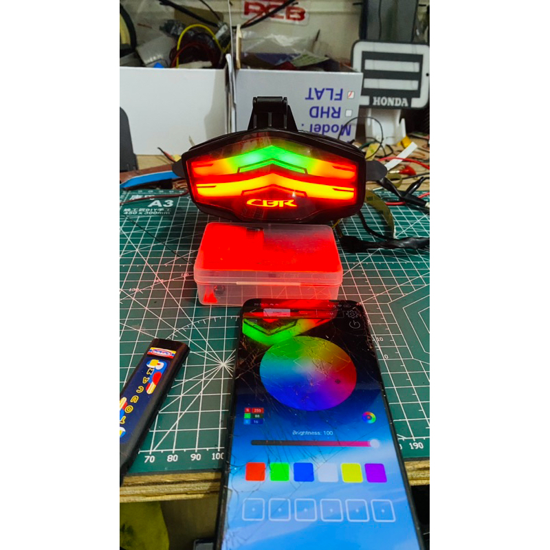 stoplamp cbr150r cbr k45n facelife rgb mika smoke bening cbr