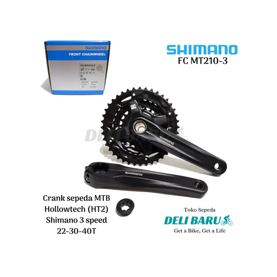Crank hollowtech ht2 shimano altus MT 210 MT 300 gir 22 30 40 sepeda MTB