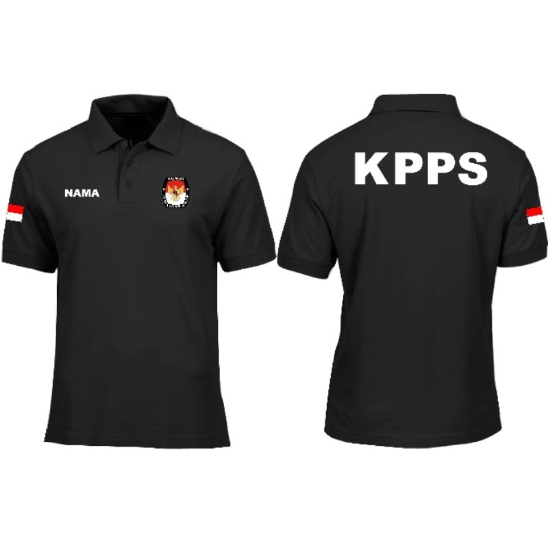 KAOS BERKERAH KPPS KAOS KERAH FREE NAMA