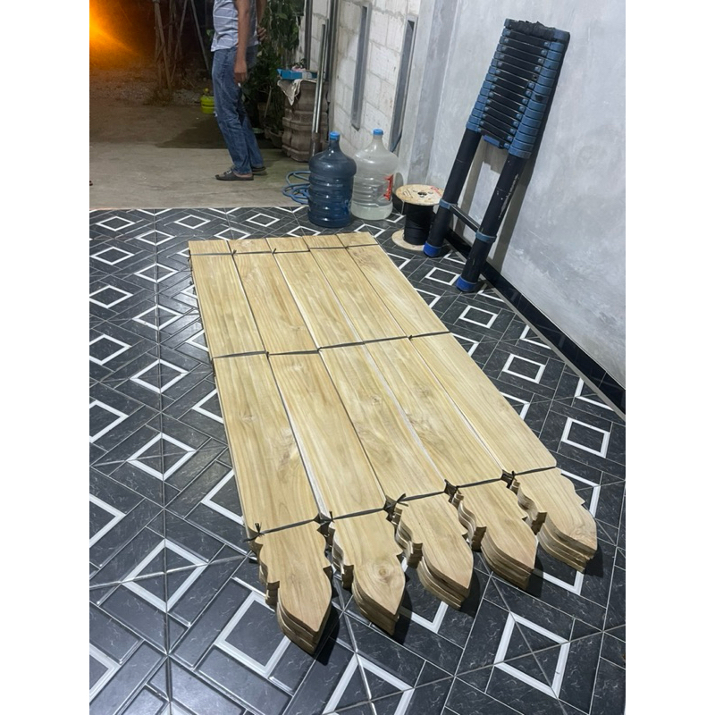 pagar gerbang rumah kayu jati TPK SOLID