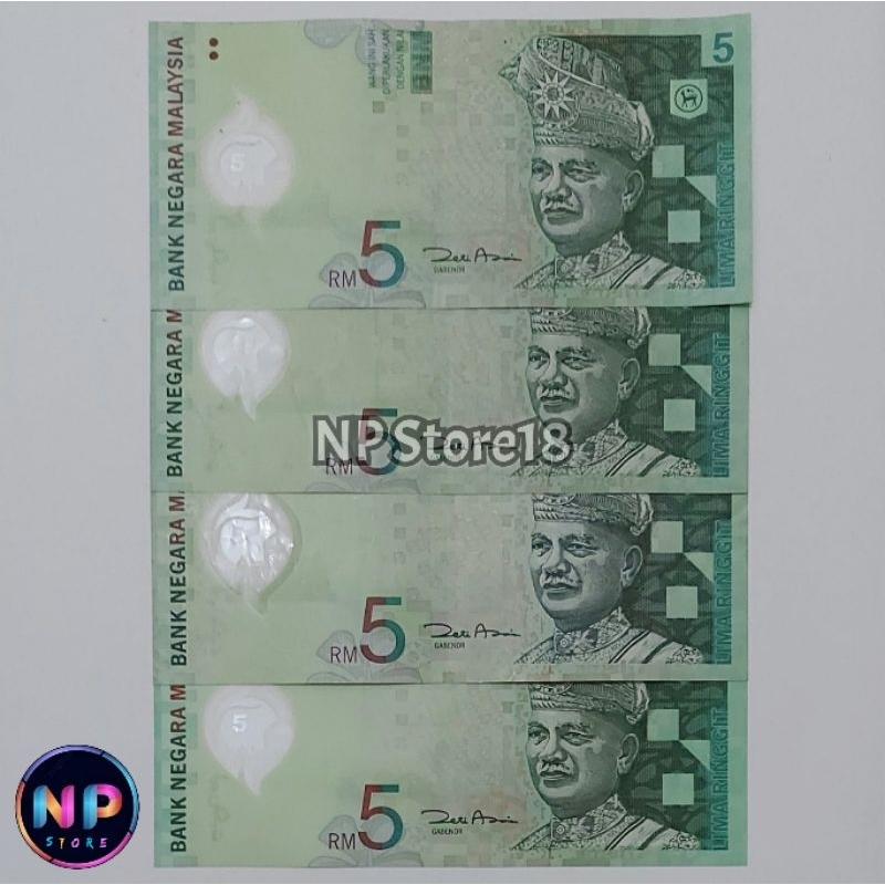 Souvenir Uang Asing Kuno Malaysia 5 Ringgit Polymer Kuno