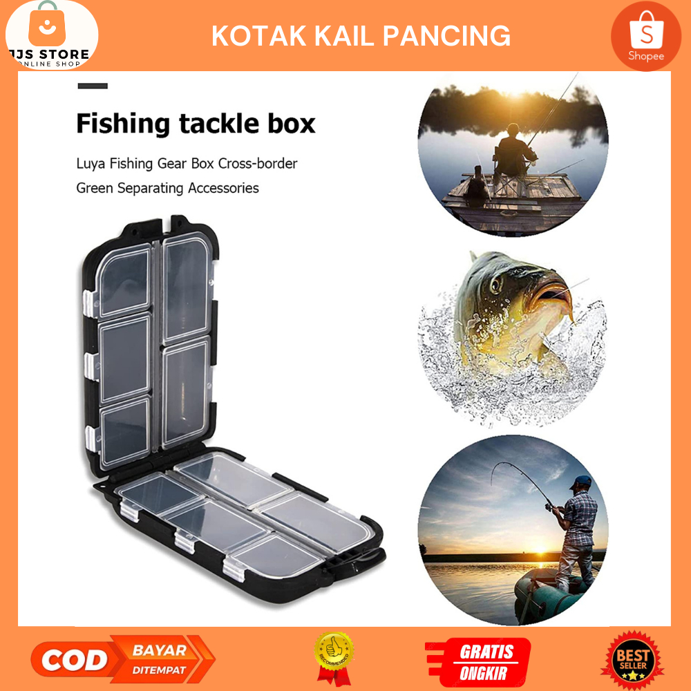 Kotak Tempat Kail Pancing Fishing Hook Mini Storage 10 Compartement / Box Kail Pancing