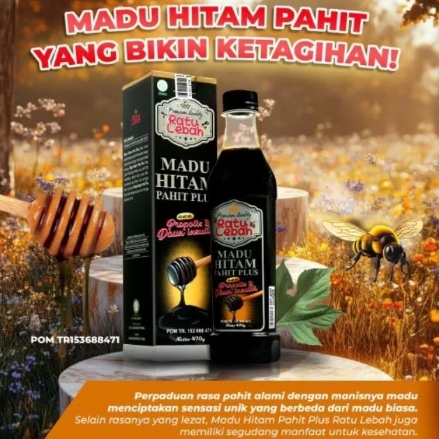 

Ratu Lebah Madu Hitam Pahit 470gr Original Grosir Murah