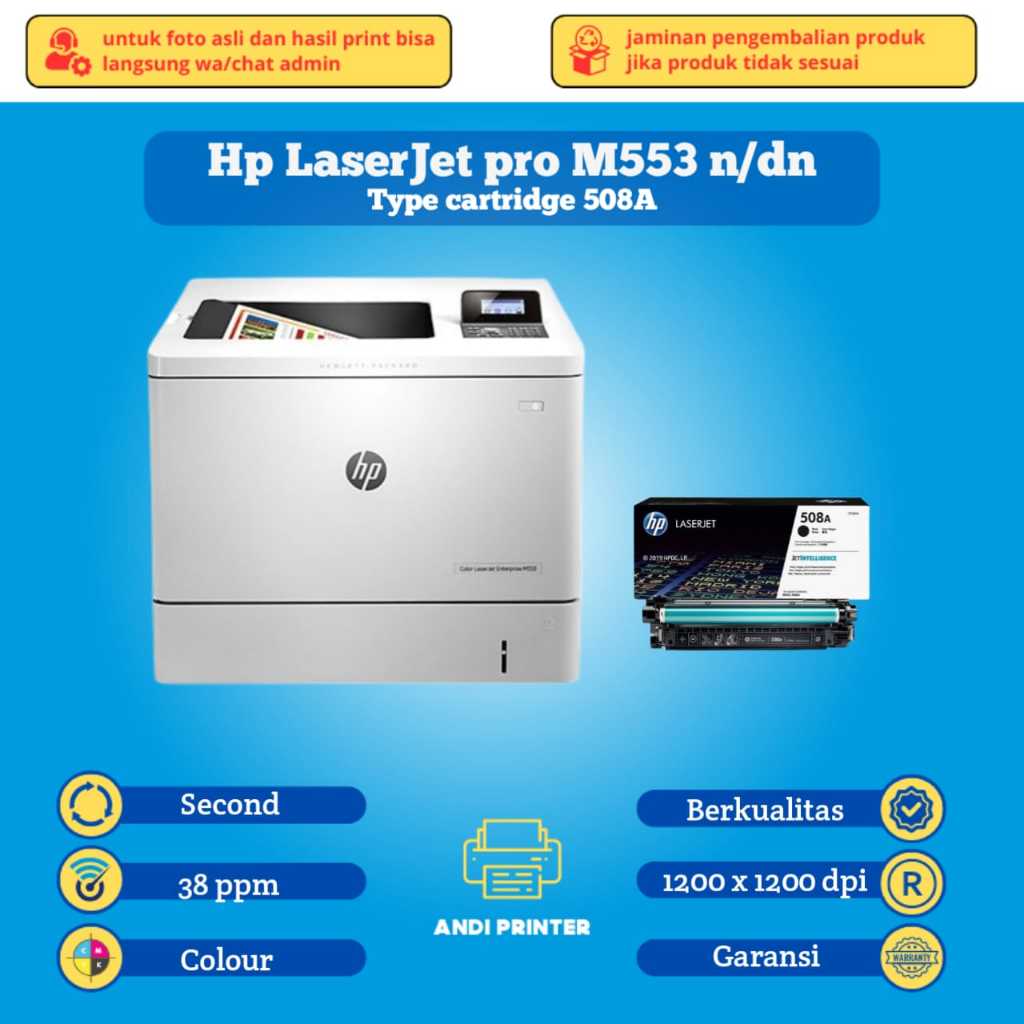Printer HP Colour Laserjet Enterprise M553|Bergaransi