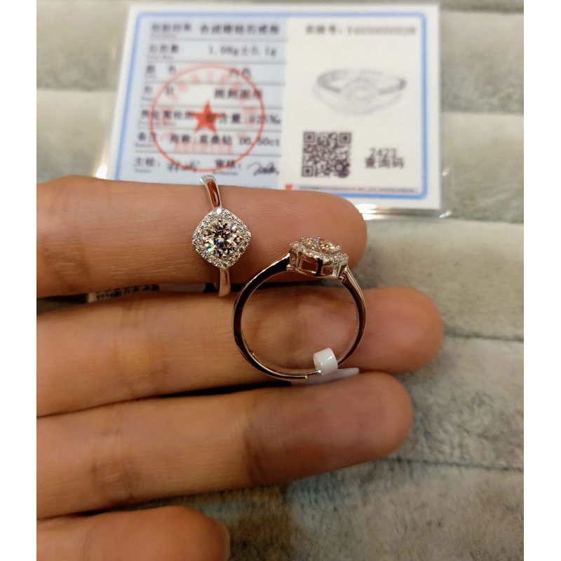 Cincin S925 Berlian Moissanite