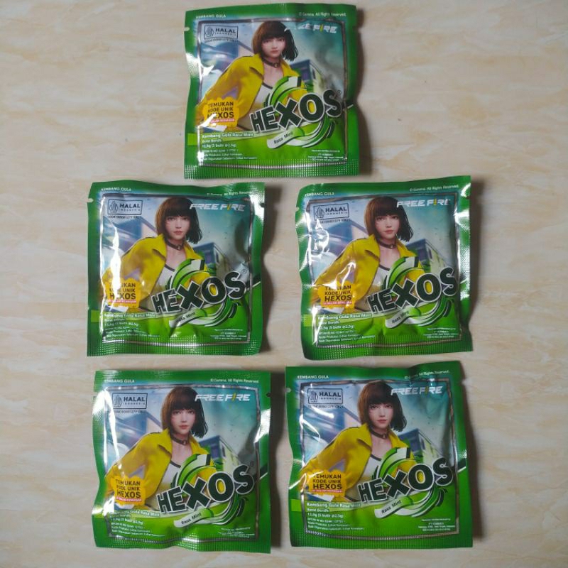 

HEXOS, Permen rasa mint isi 5pc