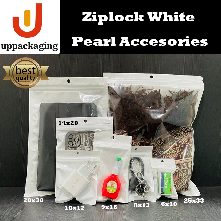 

PLASTIK KEMASAN SACHET SASET PEARL WHITE ZIPLOCK PREMIUM QUALITY DAN HARGA MURAH SATUAN MURAH