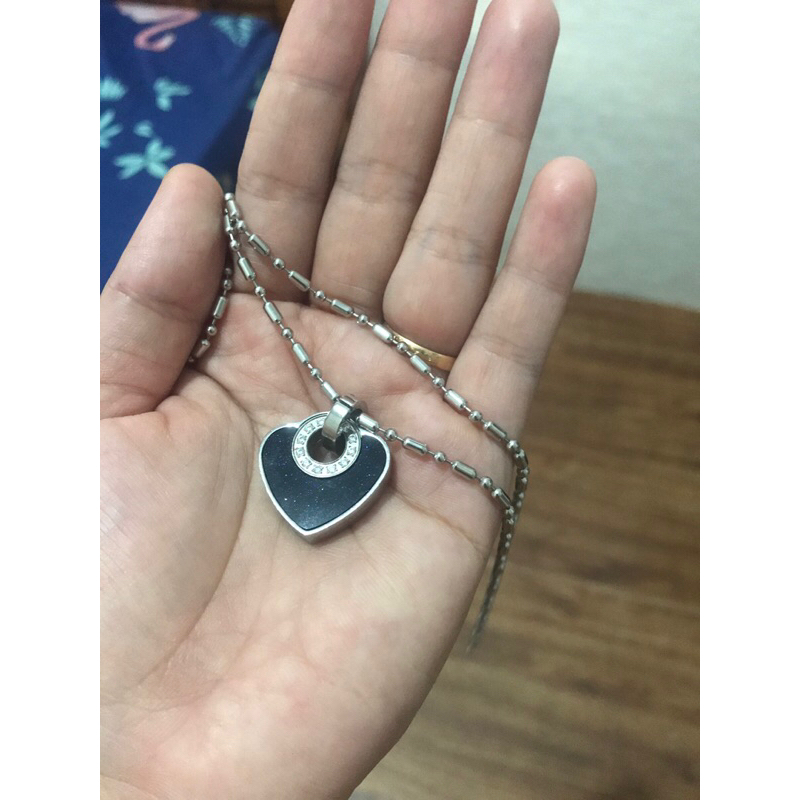 Kalung kesehatan MCI PENDANT SERIES BioCarbon Blue Heart Ori