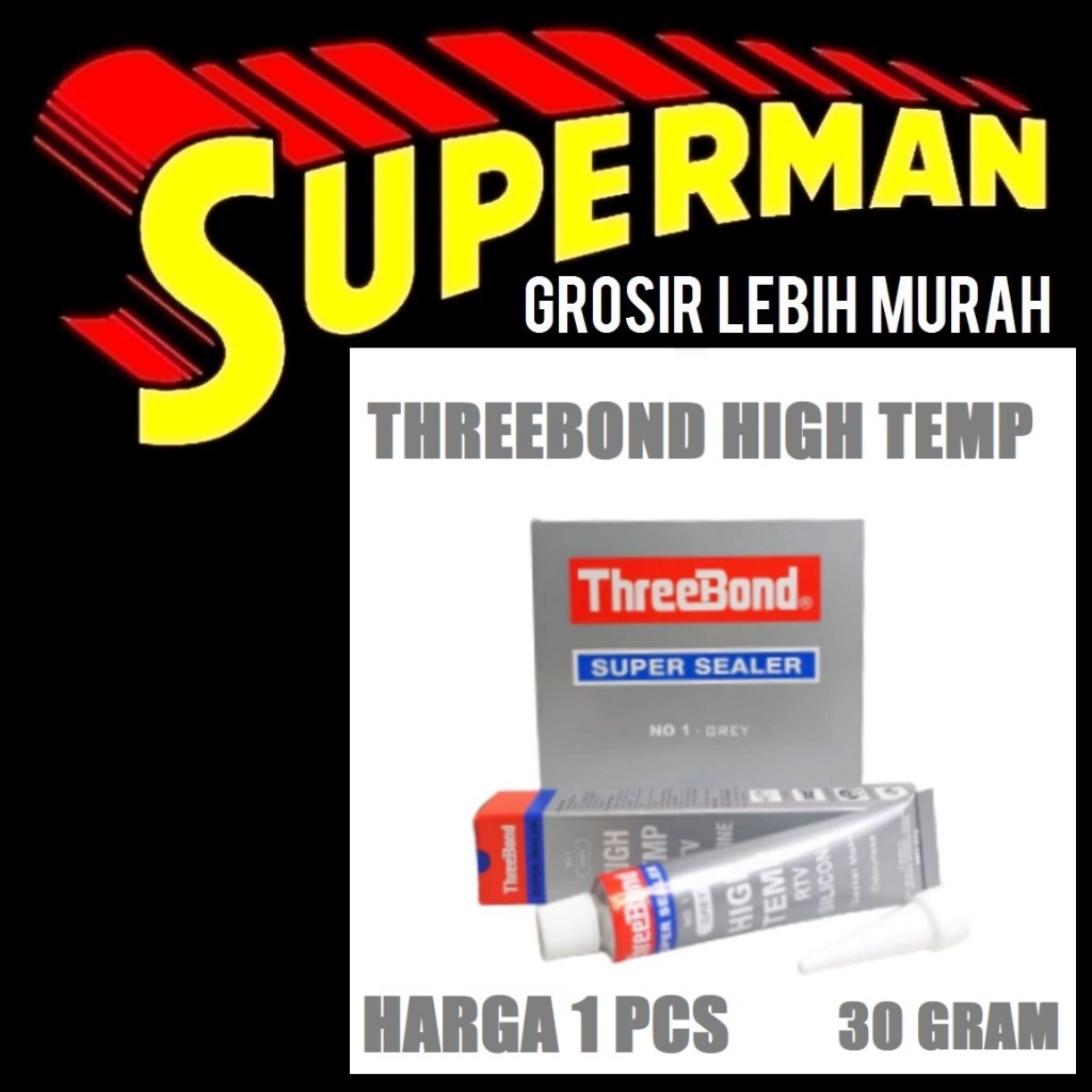 

(AB12) LEM THREEBOND HI TEMP ABU ABU gasket lem paking packing lem gasket super sealer high temp rtv 30 gram superman jogja supermanjogja