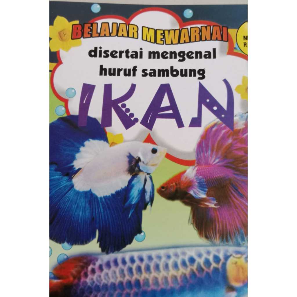 

buku mewarnai tk paud seri ikan