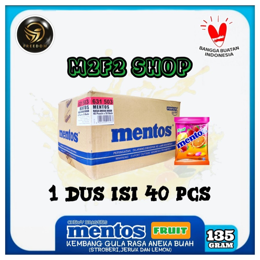 

Permen Mentos Fruit Chewy Dragees | Rasa Buah - 135 gr (Kemasan Karton)