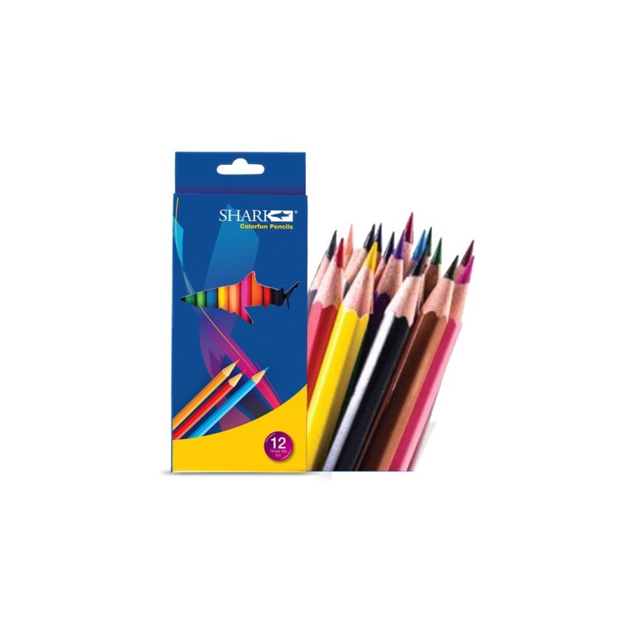 

Pensil Warna SHARK Set 12 Warna 12 pcs Color Pencil SH001