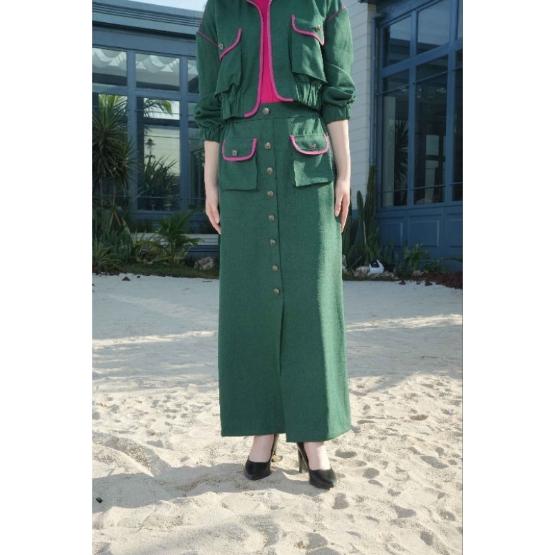 DONNA PRIVE - JESSIE SKIRT EMERALD
