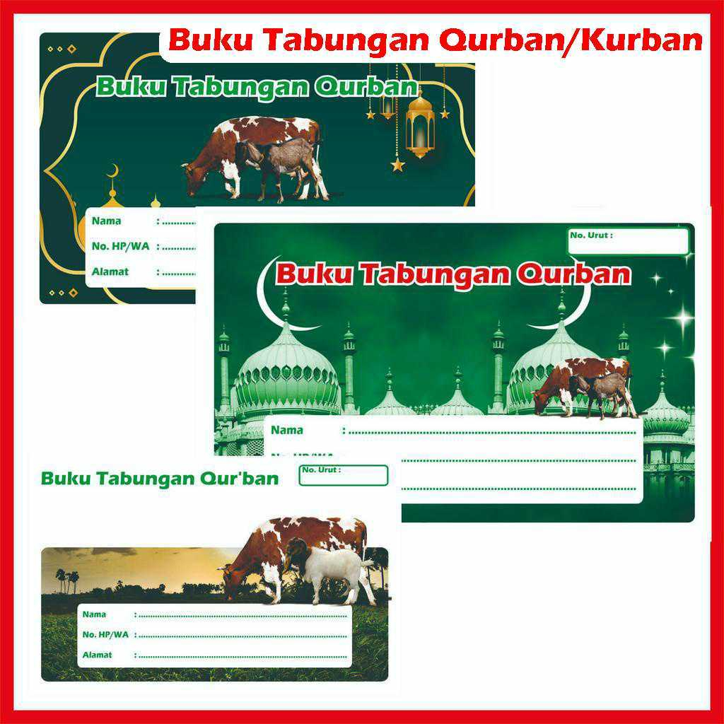 

BUKU TABUNGAN QURBAN/KURBAN CUSTOM COVER - 20 Halaman